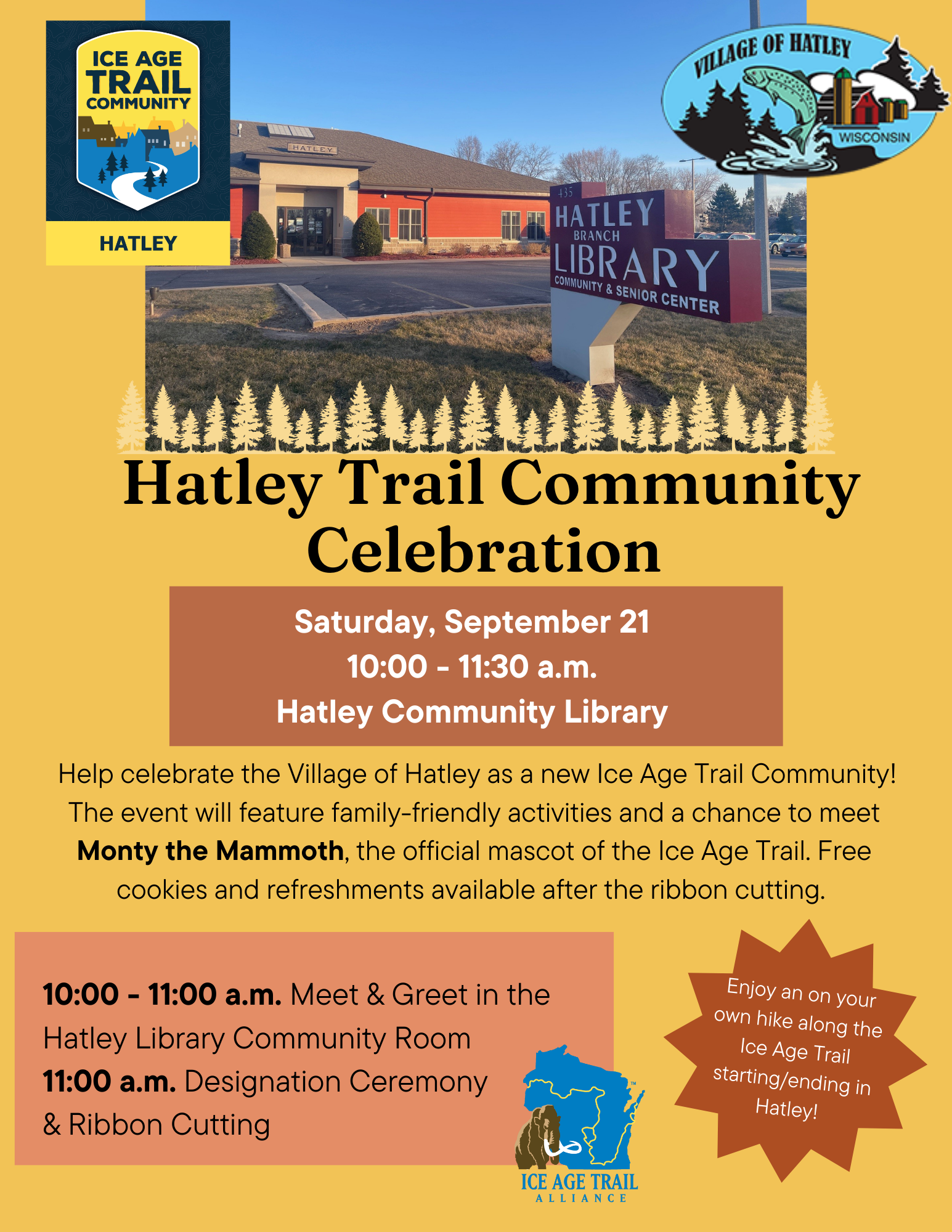 Hatley Ice Age Trail Celebration Poster